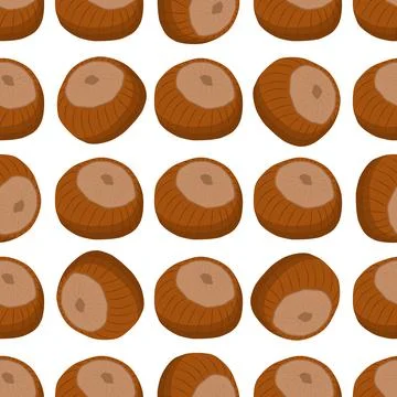 Illustration on theme big pattern identical types hazelnut Stock Illustration