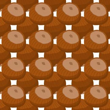 Illustration on theme big pattern identical types hazelnut Stock Illustration