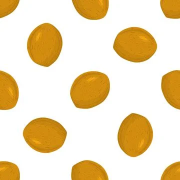 Illustration on theme big pattern identical types walnut Illustrazione stock