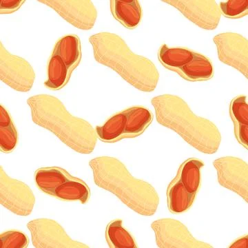Illustration on theme big pattern identical types peanut Stock Illustration