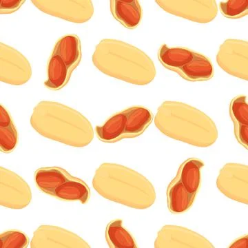 Illustration on theme big pattern identical types peanut イラスト素材