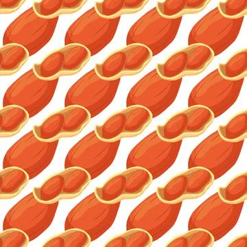 Illustration on theme big pattern identical types peanut イラスト素材