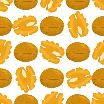 Illustration on theme big pattern identical types walnut イラスト素材