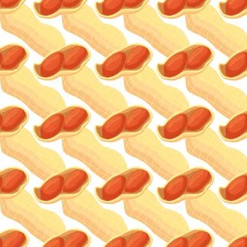 Illustration on theme big pattern identical types peanut Stock Illustration