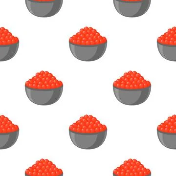 Illustration on theme big pattern identical types fish caviar Stock Illustration