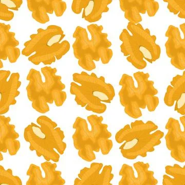 Illustration on theme big pattern identical types walnut Stock Illustration