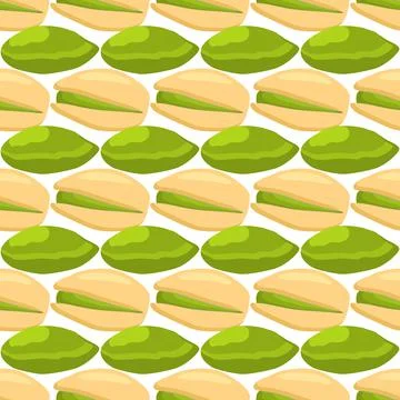 Illustration on theme big pattern identical types pistachio Illustrazione stock