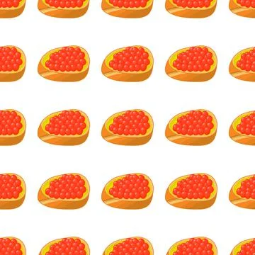 Illustration on theme big pattern identical types fish caviar Stock Illustration