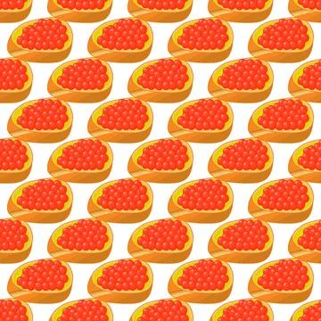 Illustration on theme big pattern identical types fish caviar Stockillustratie