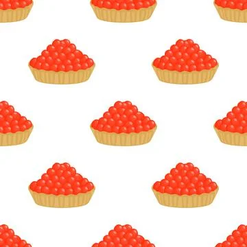Illustration on theme big pattern identical types fish caviar Stock Illustration