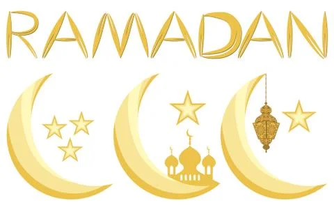 Illustration on theme big set different types moon Illustrazione stock