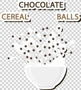Illustration on theme big set different types dessert sweet milk cereal in bo Stock Illustration