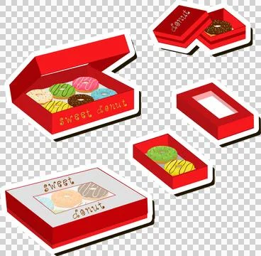 Illustration on theme big set different types sticky donuts, sweet doughnut.. Ilustración de archivo