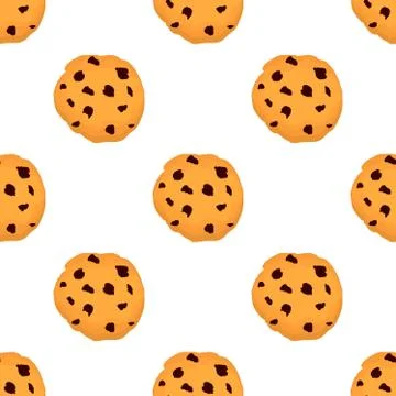 Illustration on theme big set identical biscuit, kit colorful pastry cookie Stock Illustration