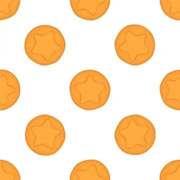 Illustration on theme big set identical biscuit, kit colorful pastry cookie Stock Illustration