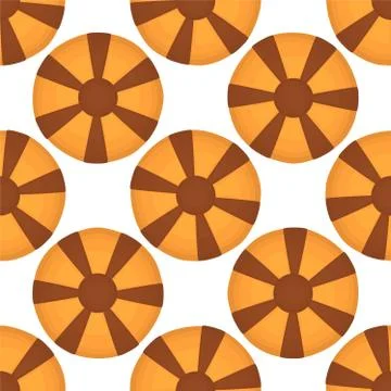 Illustration on theme big set identical biscuit, kit colorful pastry cookie Illustrazione stock