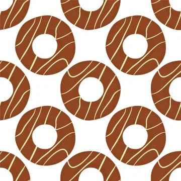 Illustration on theme big set identical biscuit, kit colorful pastry cookie Stock Illustration