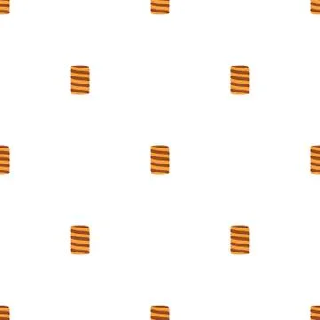 Illustration on theme big set identical biscuit, kit colorful pastry cookie Illustrazione stock