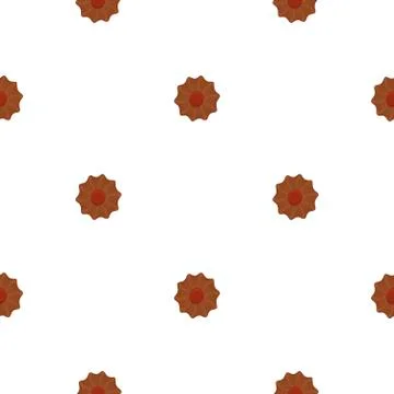 Illustration on theme big set identical biscuit, kit colorful pastry cookie Stock Illustration