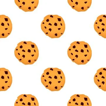 Illustration on theme big set identical biscuit, kit colorful pastry cookie 스톡 일러스트