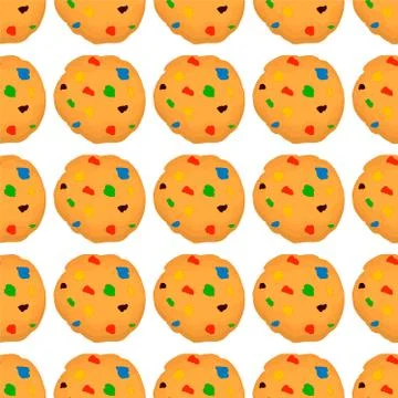 Illustration on theme big set identical biscuit, kit colorful pastry cookie 스톡 일러스트