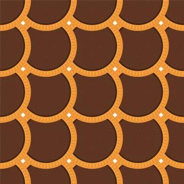 Illustration on theme big set identical biscuit, kit colorful pastry cookie Stock Illustration