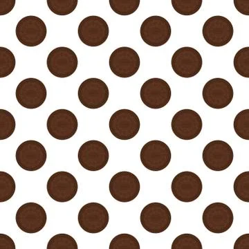 Illustration on theme big set identical biscuit, kit colorful pastry cookie Illustrazione stock