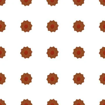 Illustration on theme big set identical biscuit, kit colorful pastry cookie Stock Illustration