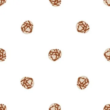 Illustration on theme big set identical biscuit, kit colorful pastry cookie Stock Illustration