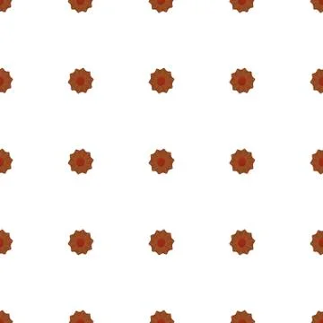Illustration on theme big set identical biscuit, kit colorful pastry cookie Illustrazione stock