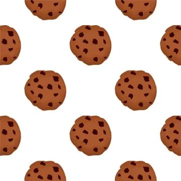 Illustration on theme big set identical biscuit, kit colorful pastry cookie Stock Illustration