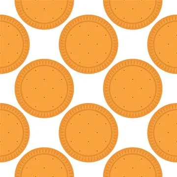 Illustration on theme big set identical biscuit, kit colorful pastry cookie Illustrazione stock