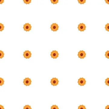 Illustration on theme big set identical biscuit, kit colorful pastry cookie Stock Illustration