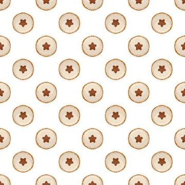Illustration on theme big set identical biscuit, kit colorful pastry cookie Illustrazione stock