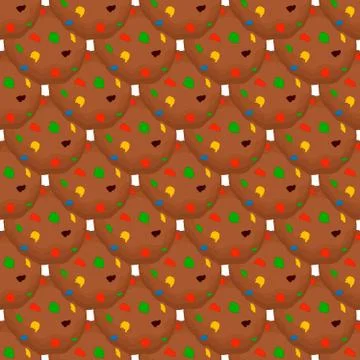 Illustration on theme big set identical biscuit, kit colorful pastry cookie イラスト素材