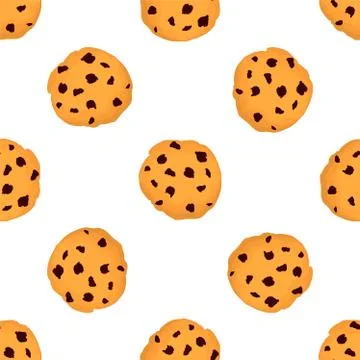 Illustration on theme big set identical biscuit, kit colorful pastry cookie Illustrazione stock