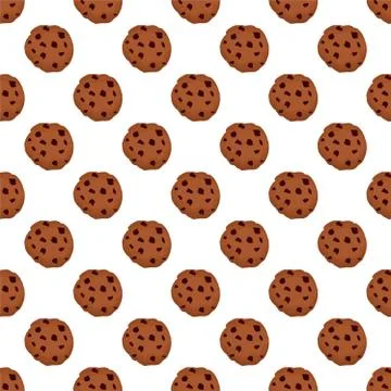 Illustration on theme big set identical biscuit, kit colorful pastry cookie Illustrazione stock