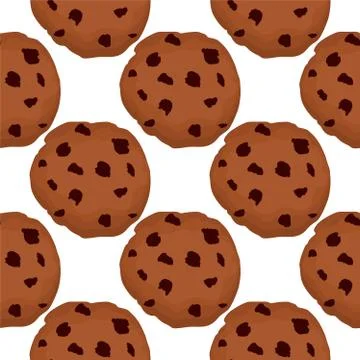Illustration on theme big set identical biscuit, kit colorful pastry cookie Illustrazione stock