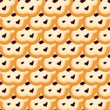 Illustration on theme big set identical biscuit, kit colorful pastry cookie 스톡 일러스트