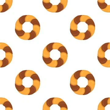 Illustration on theme big set identical biscuit, kit colorful pastry cookie Illustrazione stock