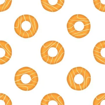 Illustration on theme big set identical biscuit, kit colorful pastry cookie Stock Illustration