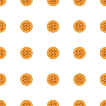 Illustration on theme big set identical biscuit, kit colorful pastry cookie Illustrazione stock