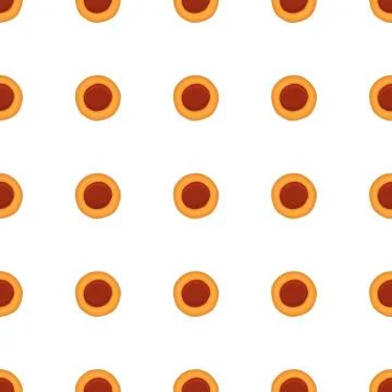Illustration on theme big set identical biscuit, kit colorful pastry cookie Illustrazione stock