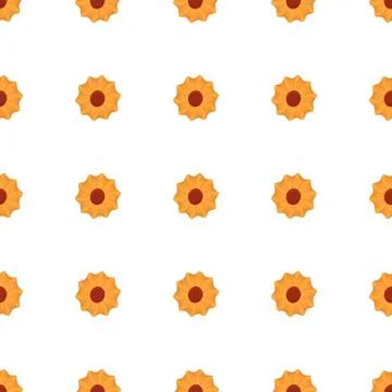 Illustration on theme big set identical biscuit, kit colorful pastry cookie Illustrazione stock