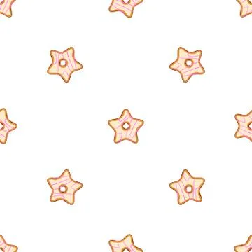 Illustration on theme big set identical biscuit, kit colorful pastry cookie Illustrazione stock
