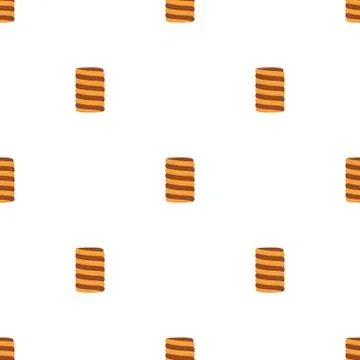 Illustration on theme big set identical biscuit, kit colorful pastry cookie Illustrazione stock