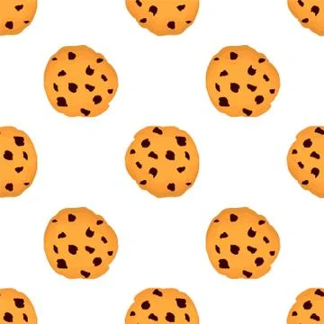 Illustration on theme big set identical biscuit, kit colorful pastry cookie Illustrazione stock
