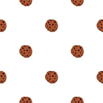 Illustration on theme big set identical biscuit, kit colorful pastry cookie Illustrazione stock