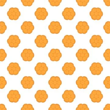 Illustration on theme big set identical biscuit, kit colorful pastry cookie Illustrazione stock