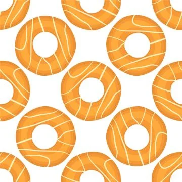 Illustration on theme big set identical biscuit, kit colorful pastry cookie Illustrazione stock